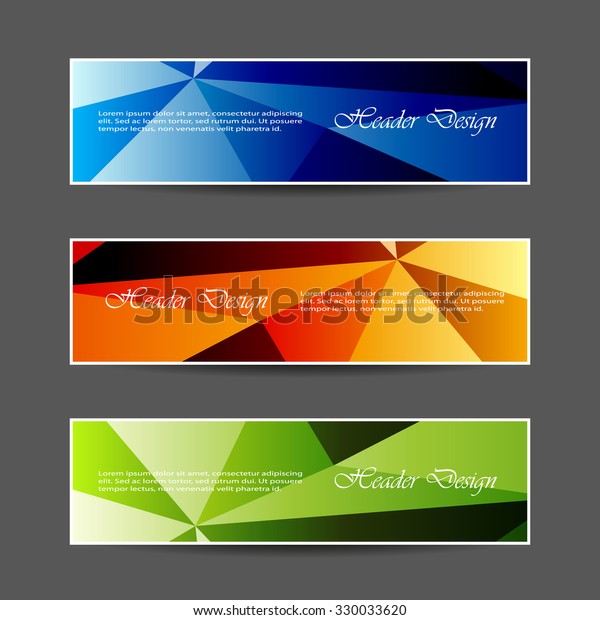 Header Designs Stock Vector (Royalty Free) 330033620 | Shutterstock