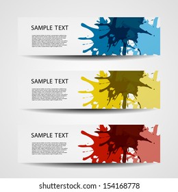 Header designs with blots