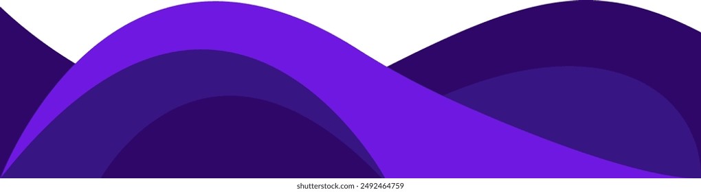 Header footer purple violet curve abstract style border frame vector illustration banner background design