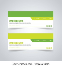 Header, Green banner template. Colorful social media post, Facebook banner. Sale promotion, Web banner, Voucher. Ads for social media mobile apps 