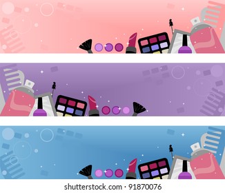 Header-Illustration mit kosmetischen Mitteln