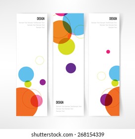 header set of three banner designs business vector