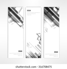 header set of three banner designs business vector