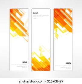 header set of three banner designs business vector