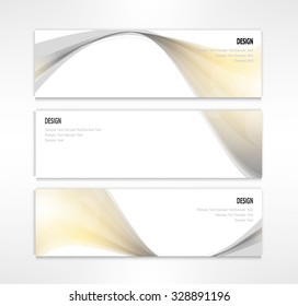 header set of three banner designs business vector