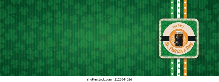  Header Shamrocks St Patricks Day Irish Beer Coaster