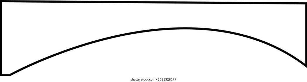 Header shape background for website design. Vector border for banner. Abstract divider for bottom or frame of template and web page. Presentation wavy and curve separator. on transparent background