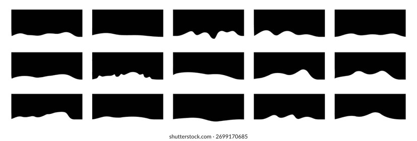 Plano de fundo da forma do cabeçalho para design de site. Título superior da curva abstrata. Fronteiras e divisórias. Borda recortada simples. Cabeçalho separador moderno para site e modelo divisor de aplicativo vetor illus.