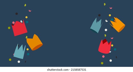 Header of the site for the design of holidays and parties. Birthday.Festive banner with carons. Holidays . Sale. Invitation .