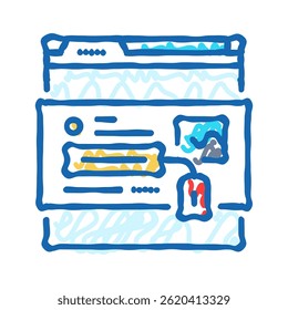 header tags h1 h2 seo doodle icon sketch vector. header tags h1 h2 seo sign. isolated symbol illustration