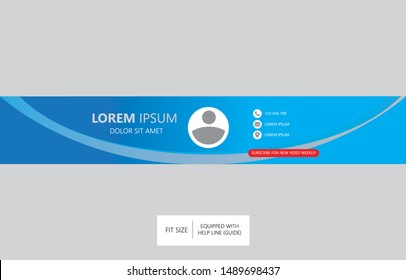 Header template. Modern channel art. Header banner design. Vector Illustration