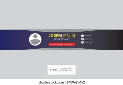 Header template. Modern channel art. Header banner design. Vector Illustration