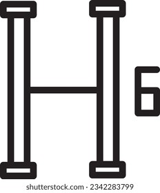 Icono de esquema de título de texto de cabecera