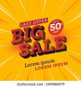 header or title promotion product or services, last offer big sale discount, anywhere, seller banner promotion, every special moments, can used banner poster flyer social media post and more, colorful