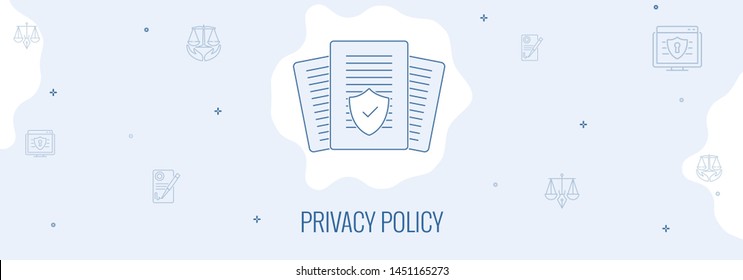 Header vector graphic for privacy policy