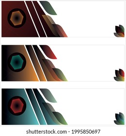 estilo de banner web de cabecera para la empresa. diseño de icono de vectores de cabecera