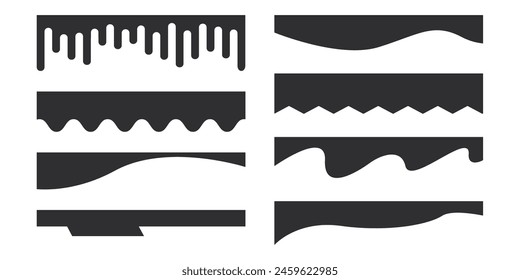 Header web separator divider higlight cover silhouette template, layout curve lines, waves, abstract design element for page web site
