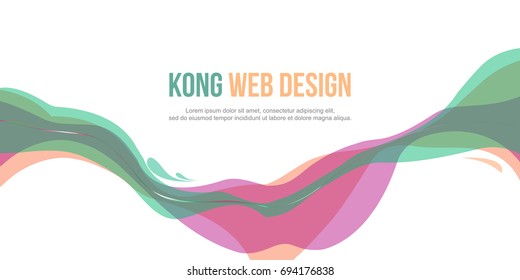 Header website abstract design colorful style