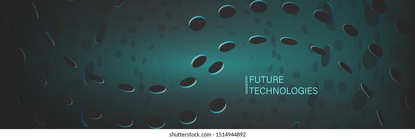 Header for website, banner, illustration for profile, etc. Abstract background with volume effect. Vector.
