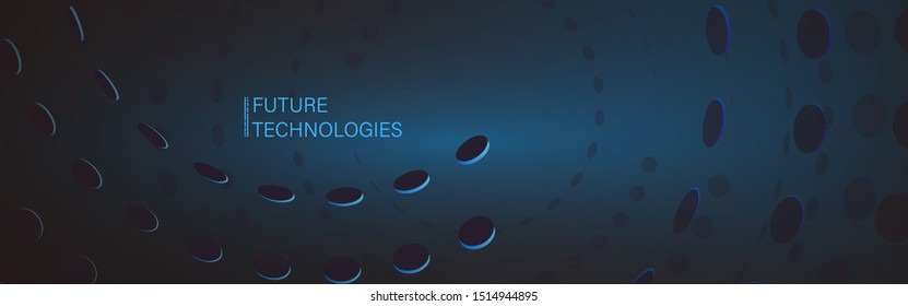 Header for website, banner, illustration for profile, etc. Abstract background with volume effect. Vector.