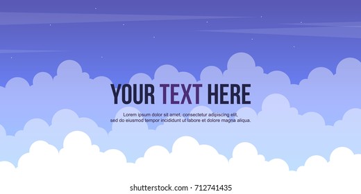 Header website design with cloud background