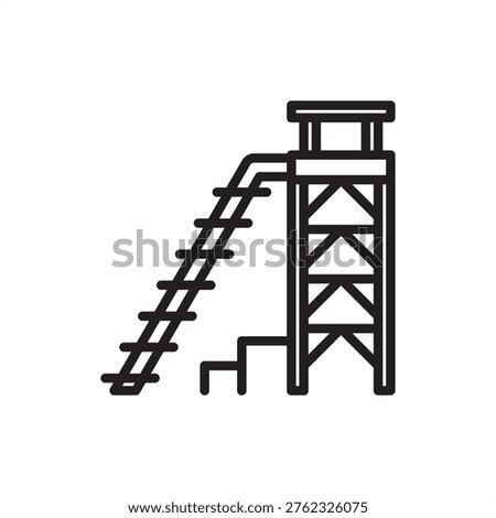 Headframe icon symbolizing deep mining tech, representing shaft hoisting hardware, extraction tower tools, vertical transport gear, mine infrastructure systems, and industrial resource logistics.