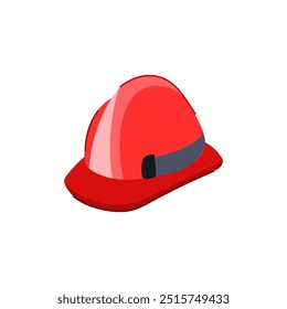 headgear firefighter helmet cartoon. emergency flame, heat impact, ventilation comfort headgear firefighter helmet sign. isolated symbol vector illustration