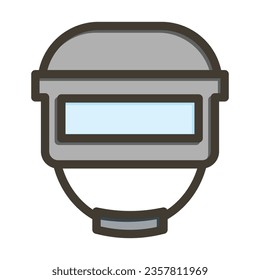 Kopfbedeckungsrost mit Vectordick-Linie, Farbsymbol für persönliche und kommerzielle Nutzung.
