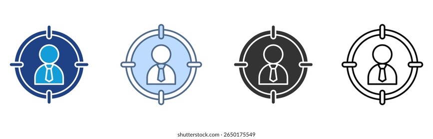 Headhunt Icon Set Multiple Style Collection