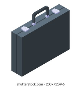 Icono de caso del cazador de cabezales. Isométrico del icono del vector del caso del cazador de cabeza para el diseño web aislado en fondo blanco