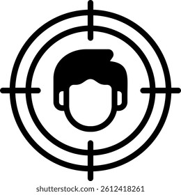 Headhunter Icon Glyph Vector Illustration