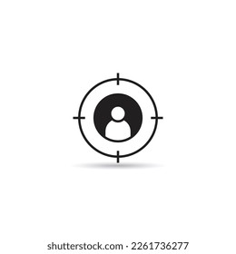 Headhunter-Symbol auf weißem Hintergrund, Vektorgrafik