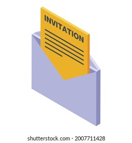 Headhunter invitation icon. Isometric of headhunter invitation vector icon for web design isolated on white background