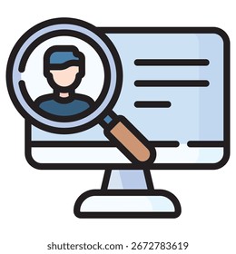 Headhunter Modern Vetor Icon - Modelo de Símbolo de Ilustração Mínima para Web Mobile App UI Design