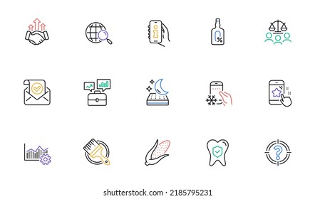 Headhunter, Web Search And Star Rating Line Icons For Website, Printing. Collection Of Business Portfolio, Court Jury, Dental Insurance Icons. Refrigerator App, Deal. Vector