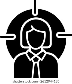 Headhunting Glyph Icon Vector Design