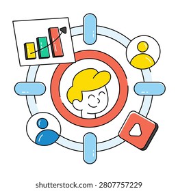 A Headhunting icon, editable vector 