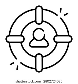 Headhunting icon, perfect editable vector 