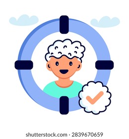 Headhunting icon, perfect editable vector 