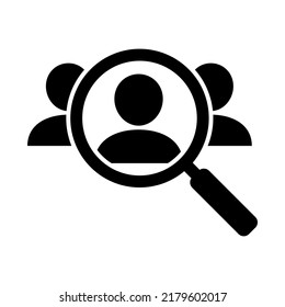 Headhunting icon. Recruitment logo template, find job vector icon.