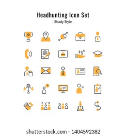 headhunting icon set. headhunting icons vector. modern icon style design