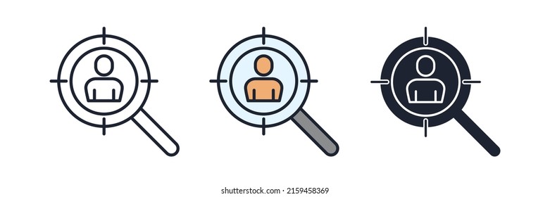 headhunting icon symbol template for graphic and web design collection logo vector illustration