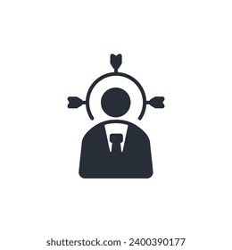 headhunting icon. vector.Editable stroke.linear style sign for use web design,logo.Symbol illustration.