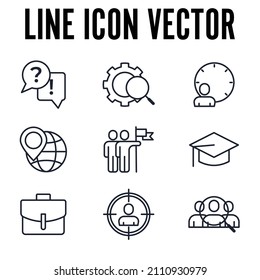 Headhunting And Recruiting elements set icon symbol template for graphic and web design collection logo vector illustration