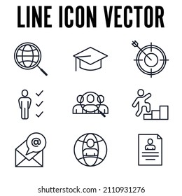 Headhunting And Recruiting elements set icon symbol template for graphic and web design collection logo vector illustration
