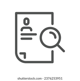Headhunting related icon outline and linear vector.