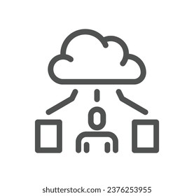 Headhunting related icon outline and linear vector.