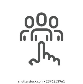 Headhunting related icon outline and linear vector.
