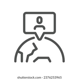 Headhunting related icon outline and linear vector.