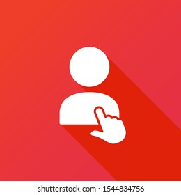 Headhunting, user icon. Click gesture